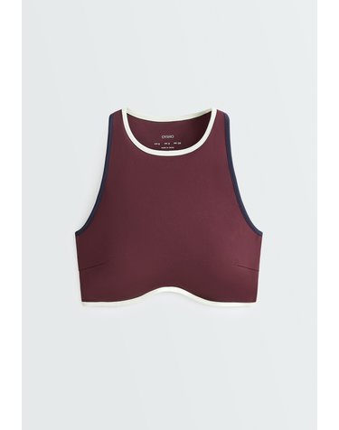 오이쇼 컴포트럭스 크롭 스포츠 브라 5776/904/606 BURGUNDY