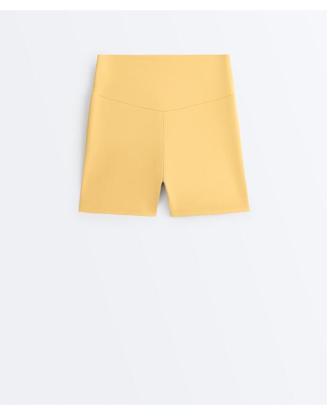 OYSHO [해외] 오이쇼 하이라이즈 컴포트럭스 10cm 핫팬츠 1243/226/310 MID-YELLOW