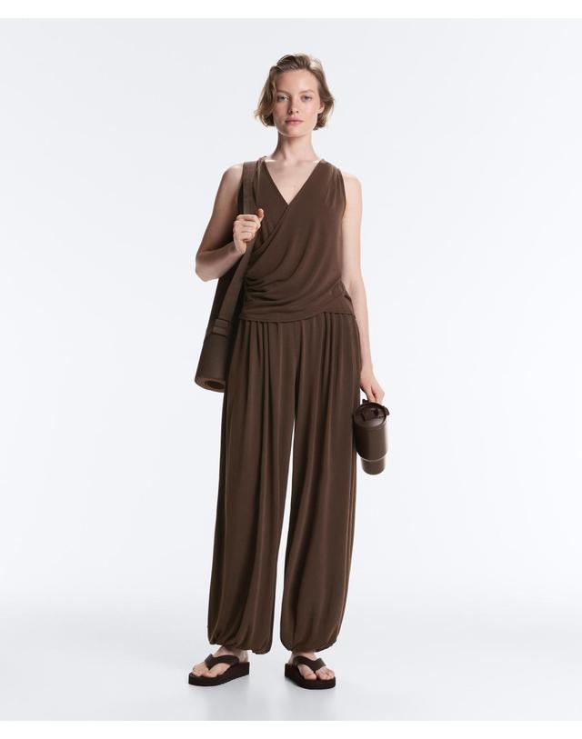 오이쇼 오이쇼 소프트 모달 블렌드 조거 팬츠 5603/911/716 DARK BROWN 브라운 착용컷