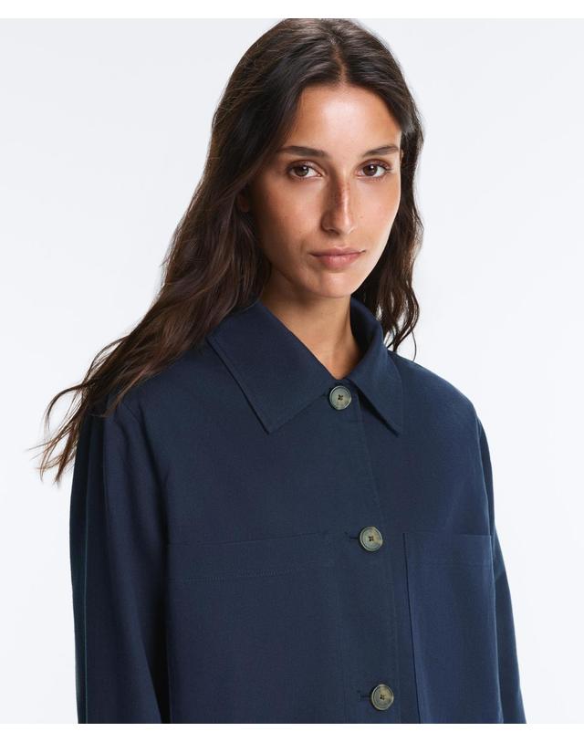 오이쇼 오이쇼 코튼 린넨 포켓 셔츠 자켓 5146/116/408 NAVY BLUE 네이비 착용컷