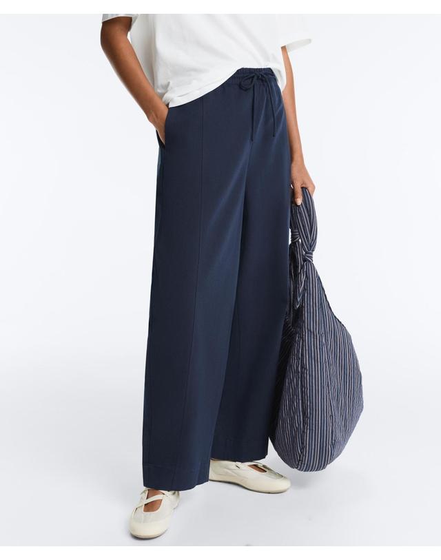 오이쇼 오이쇼 코튼 리넨 벌룬 팬츠 5255/134/408 NAVY BLUE 네이비 착용컷