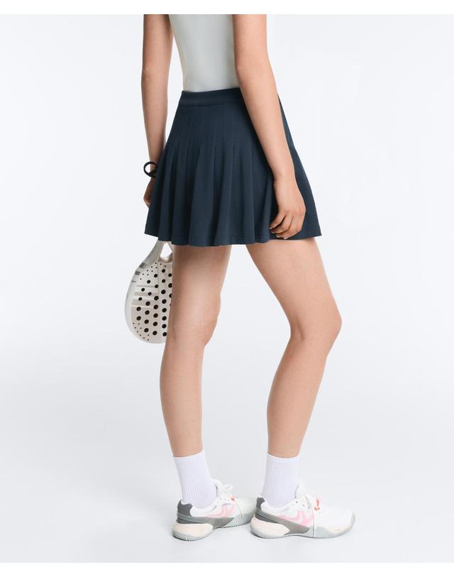 오이쇼 오이쇼 코튼 피케 플리츠 미니 스커트 6135/624/408 NAVY BLUE 네이비 착용컷