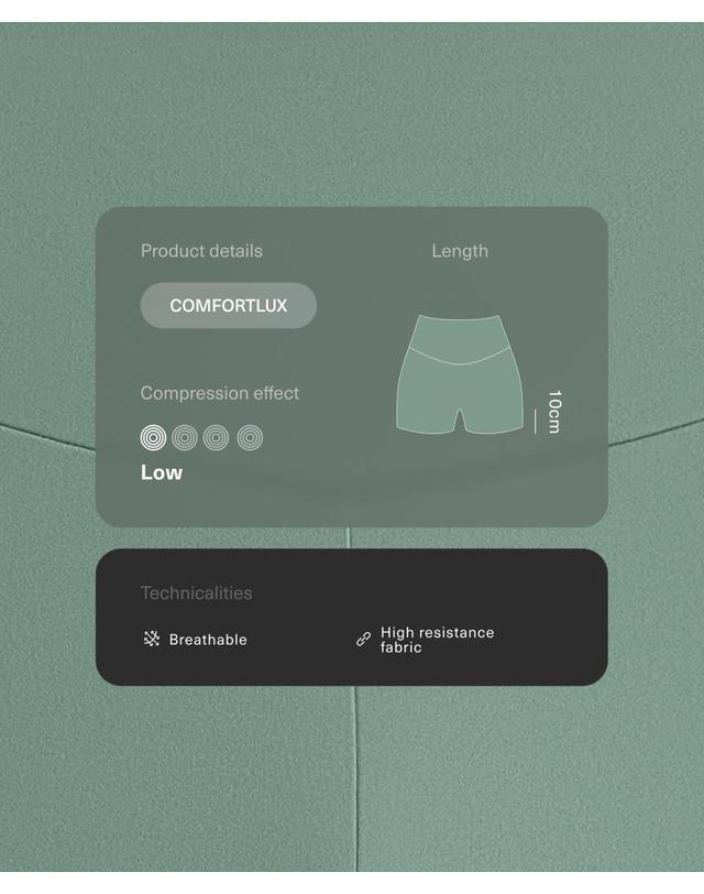 오이쇼 오이쇼 하이웨이스트 레깅스 핫팬츠 10cm 1243/226/539 GREEN 그린 착용컷