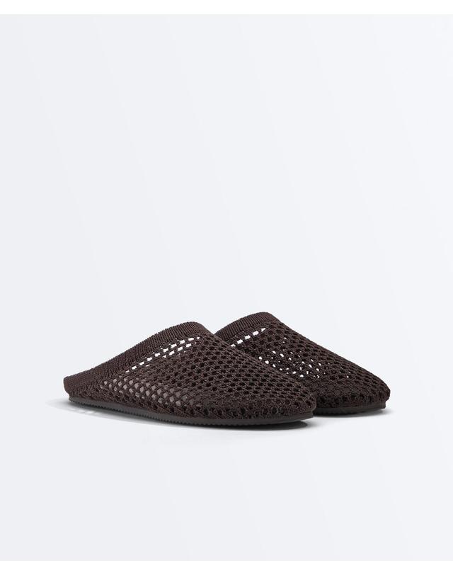 오이쇼 오이쇼 크로셰 뮬 클로그 슬리퍼 1276/880/100 BROWN 초콜릿 착용컷