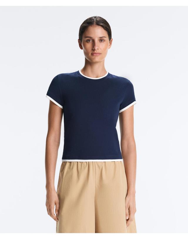 오이쇼 오이쇼 더블 립 라운드넥 반팔 티셔츠 5456/359/408 NAVY BLUE 네이비 착용컷