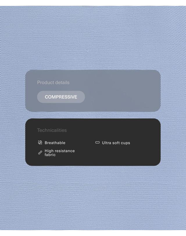 오이쇼 오이쇼 시스루 컴프레시브 크롭 탱크탑 5703/290/203 MID GREY-BLUE 블루 착용컷