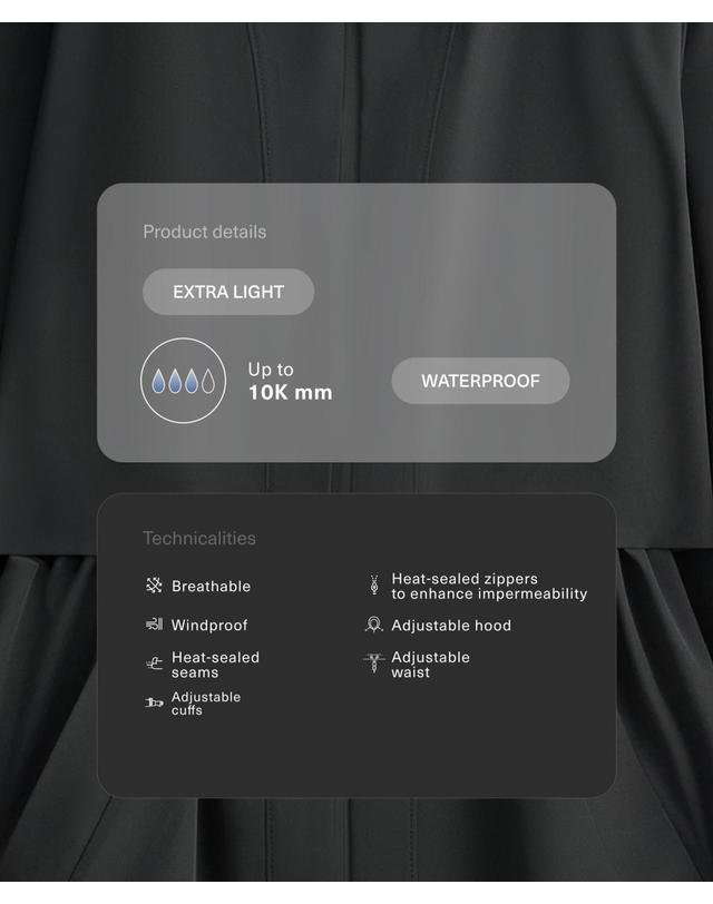 오이쇼 오이쇼 경량 10K 방수 후드 롱 코트 5190/749/800 BLACK 블랙 착용컷