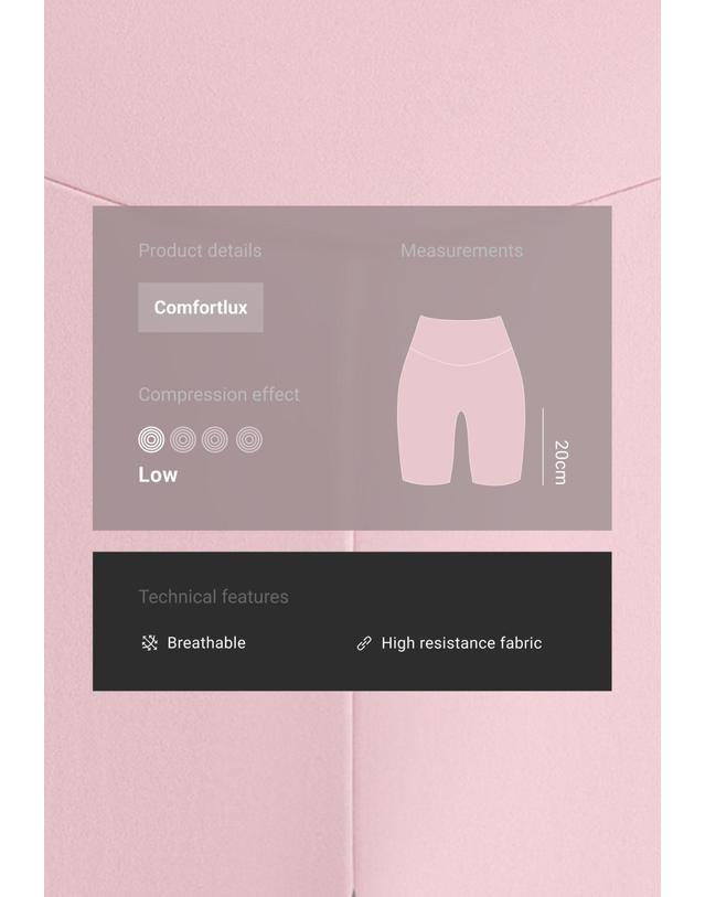 오이쇼 오이쇼 하이라이즈 바이커 레깅스 20cm 0592/226/625 PALE PINK 핑크 착용컷
