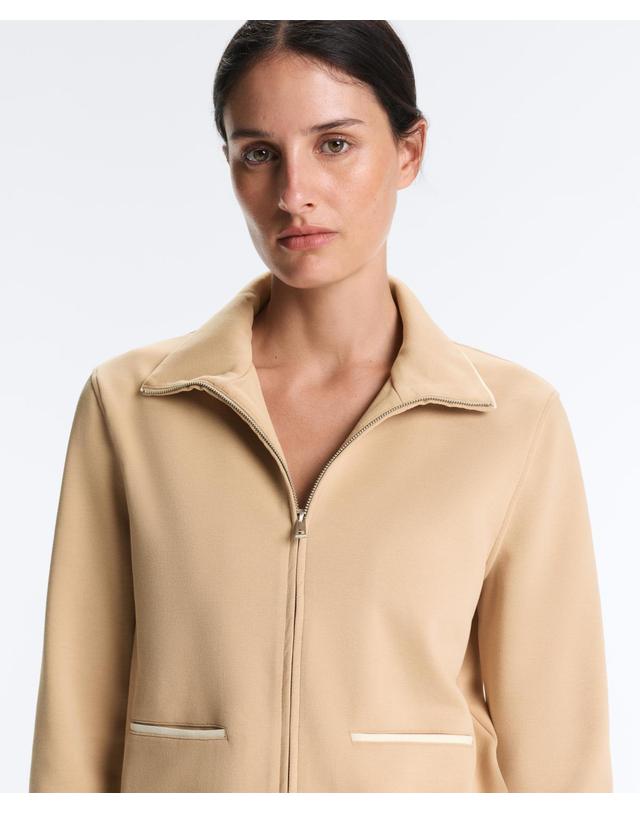 오이쇼 오이쇼 피케 코튼 파이핑 집업 자켓 5166/167/710 BEIGE 베이지 착용컷