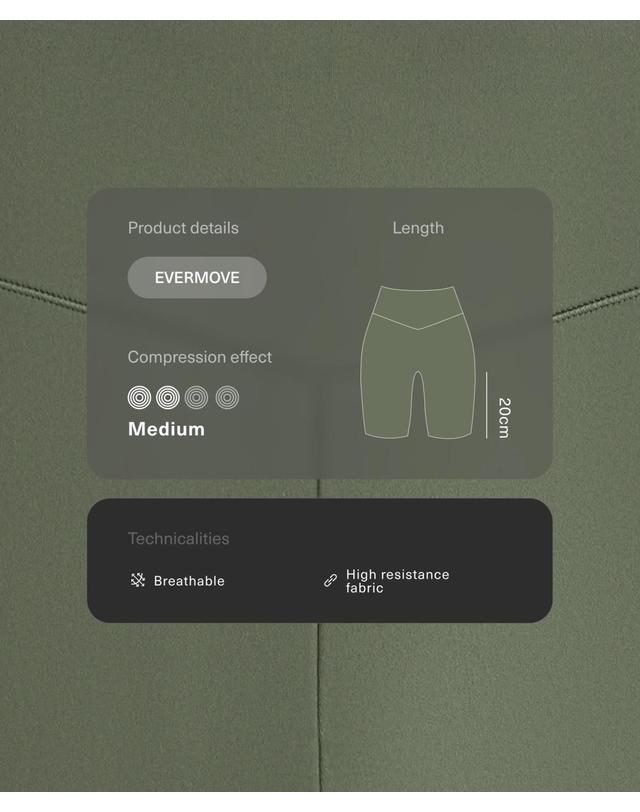 오이쇼 오이쇼 하이라이즈 20cm 사이클 레깅스 1269/288/548 KHAKI 카키 착용컷