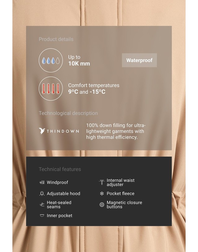 오이쇼 오이쇼 10K 방수 후드 다운 패딩 자켓 6558/749/776 DARK CAMEL 카멜 착용컷