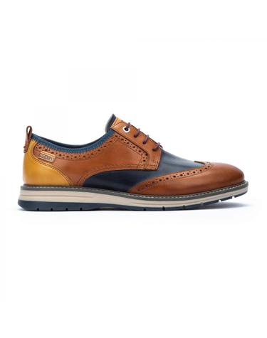 피콜리노스 클래식 브로그 레더 블루처 CANET M7V-4137C1 BRANDY