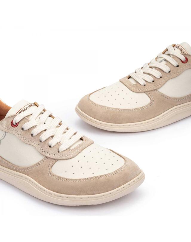 피콜리노스 피콜리노스 베어풋 에코 레더 남녀공용 로우탑 스니커즈 ARANJUEZ U9F-6363C4 NATA 베이지 착용컷