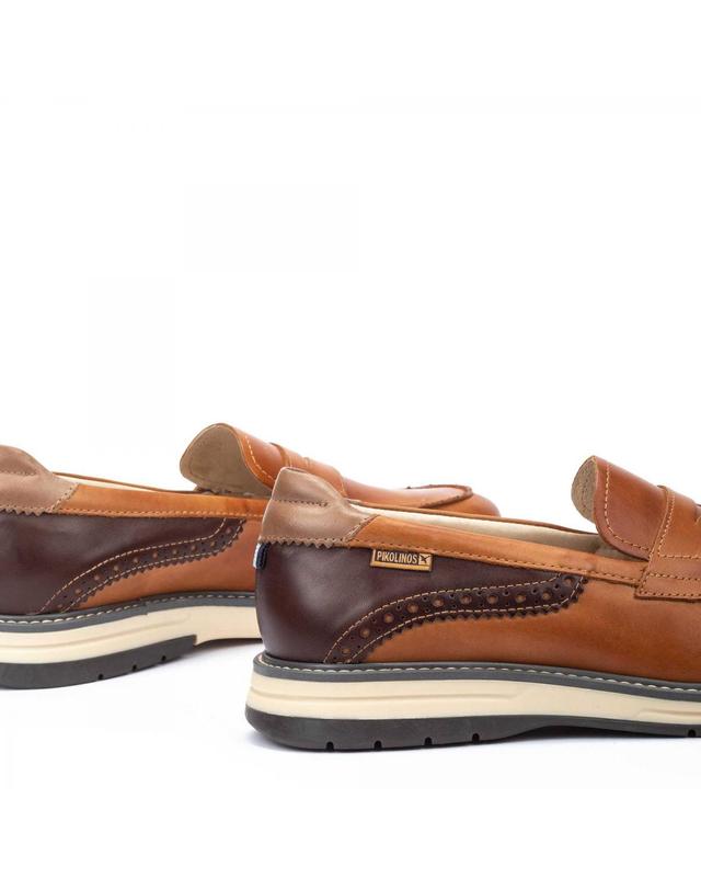 피콜리노스 피콜리노스 투톤 캐주얼 로퍼 CANET 남성 M7V-3046C1 BRANDY 브라운 착용컷