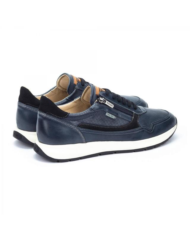 피콜리노스 피콜리노스 프리미엄 레더 베이직 스니커즈 GETAFE M2B-6263C1 BLUE 블루 착용컷