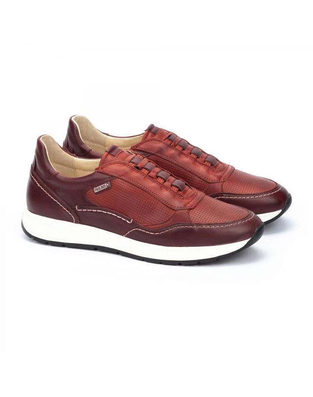 피콜리노스 피콜리노스 레더 컴포트 베이직 스니커즈 GETAFE M2B-6284C1 GARNET 레드 착용컷