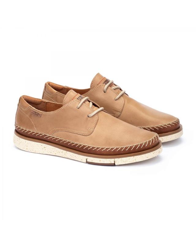 피콜리노스 피콜리노스 캐주얼 천연가죽 레이스업 더비화 SAN JUAN M6L-4275C2 CASTOR 베이지 착용컷
