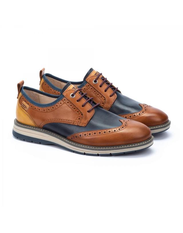 피콜리노스 피콜리노스 클래식 브로그 레더 블루처 CANET M7V-4137C1 BRANDY 멀티컬러 착용컷