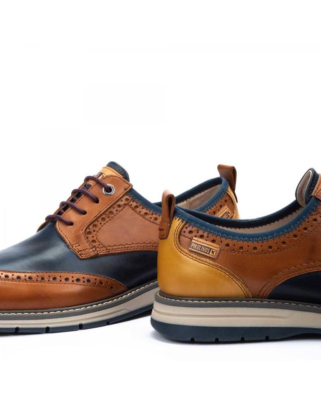 피콜리노스 피콜리노스 클래식 브로그 레더 블루처 CANET M7V-4137C1 BRANDY 멀티컬러 착용컷