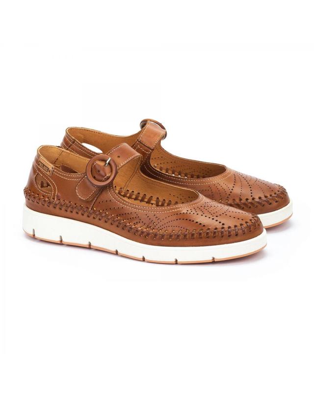 피콜리노스 피콜리노스 프리미엄 컴포트 메리제인 플랫슈즈 TENERIFE W8D-4914 BRANDY 브라운 착용컷