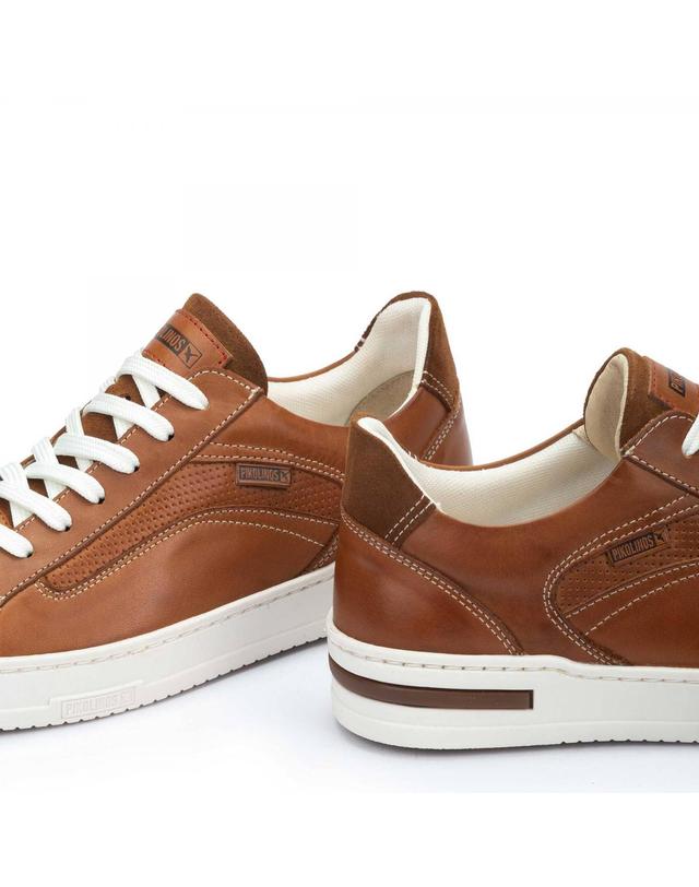 피콜리노스 피콜리노스 클래식 레더 베이직 스니커즈 XATIVA M1K-6307C3 BRANDY 브라운 착용컷