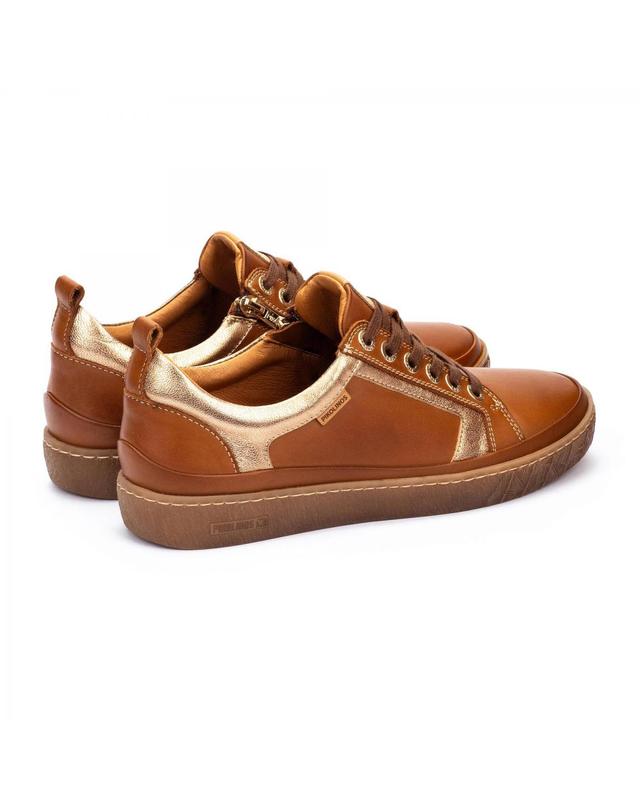 피콜리노스 피콜리노스 프리미엄 레더 로우탑 스니커즈 LANZAROTE W7B-6671C1 BRANDY 브라운 착용컷