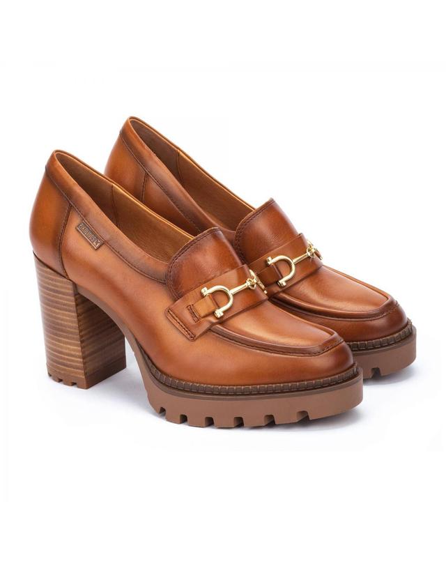피콜리노스 피콜리노스 청키힐 메탈장식 로퍼 펌프스 CERVERA W1J-3887 BRANDY 브라운 착용컷