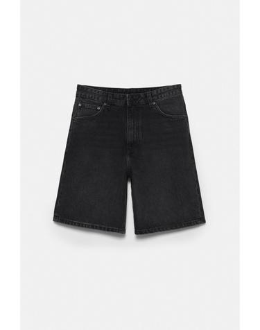 풀앤베어 배기핏 데님 버뮤다 반바지 3666/504 FADED BLACK
