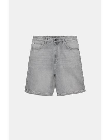 풀앤베어 배기핏 데님 버뮤다 반바지 3666/504 DARK GREY