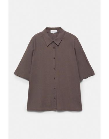풀앤베어 린넨 혼방 반팔 셔츠 3460/335 PALE BROWN