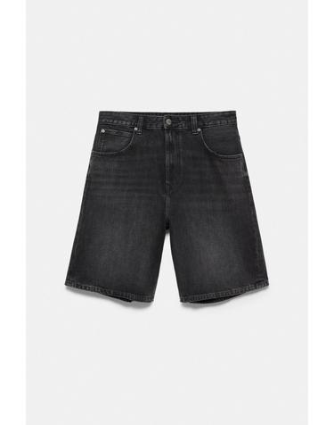 풀앤베어 배기 릴렉스핏 데님 버뮤다 반바지 3666/511 FADED BLACK