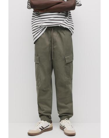 풀앤베어 플랩 포켓 카고 조거 팬츠 7674/500 KHAKI
