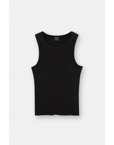 풀앤베어 골지 라운드넥 민소매 탱크탑 3248/502 BLACK