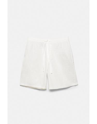 풀앤베어 린넨 혼방 버뮤다 조거 반바지 3665/505 OFF WHITE