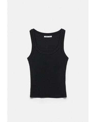풀앤베어 라운드넥 골지 민소매 탱크탑 3230/316 BLACK