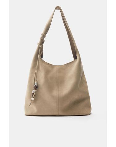 풀앤베어 참 장식 숄더 토트백 4041/740 BEIGE