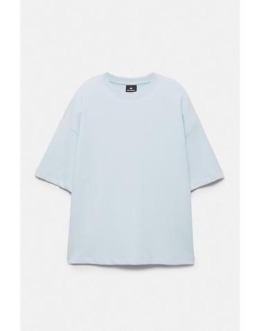 풀앤베어 오버사이즈 라운드넥 반팔 맨투맨 3231/503 SKY BLUE