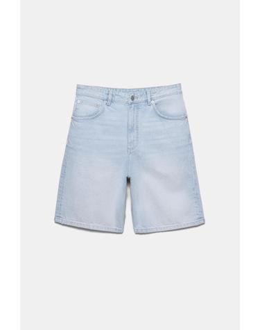 풀앤베어 배기 릴렉스핏 데님 버뮤다 반바지 3666/504 PALE INDIGO