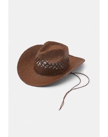 풀앤베어 브레이드 브림 카우보이 햇 3004/314 BROWN
