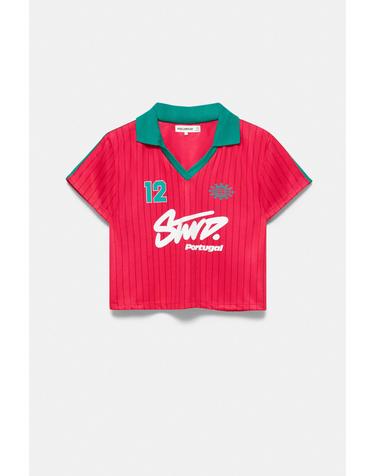 풀앤베어 스트라이프 포르투갈 반팔 티셔츠 7230/348 RED