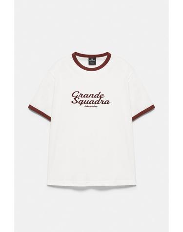풀앤베어 프린트 라운드넥 반팔 티셔츠 3231/530 OFF WHITE
