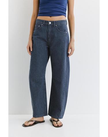 풀앤베어 스트라이프 벌룬핏 청바지 7660/304 MEDIUM BLUE