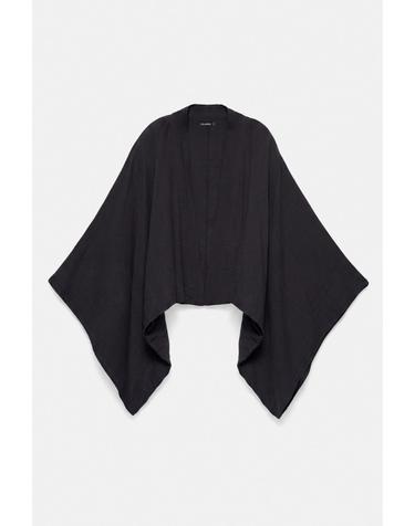 풀앤베어 볼륨 소매 시폰 기모노 가디건 3721/357 BLACK