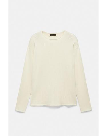 풀앤베어 컷워크 니트 라운드넥 스웨터 7540/500 OFF WHITE