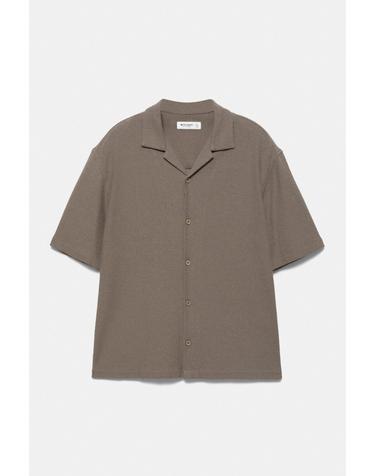 풀앤베어 테리 클로스 반팔 셔츠 7460/521 MOLE BROWN