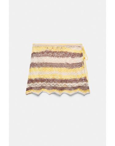 풀앤베어 스페이스 다이 컷워크 미니 스커트 7385/313 YELLOW