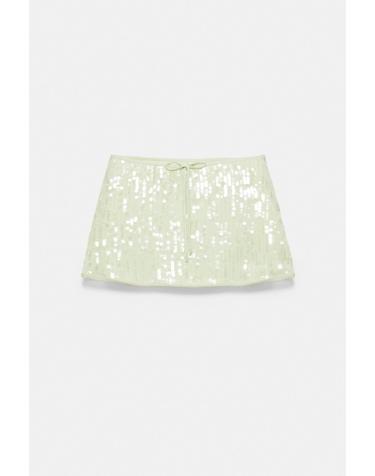 풀앤베어 시퀸 지퍼 미니 스커트 7385/300 AQUAMARINE