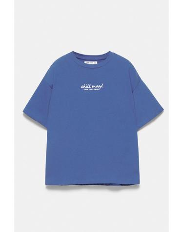 풀앤베어 오버핏 야자수 그래픽 반팔 티셔츠 3230/424 INK BLUE