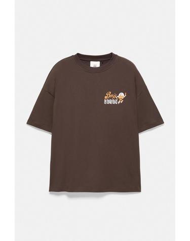 풀앤베어 오버핏 토이스토리 그래픽 반팔 티셔츠 3232/967 BROWN