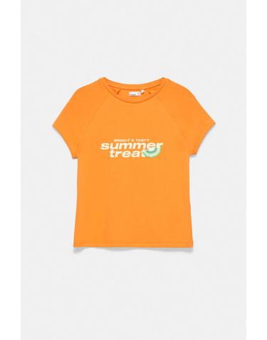 풀앤베어 과일 그래픽 라운드넥 반팔 티셔츠 7230/376 ORANGE
